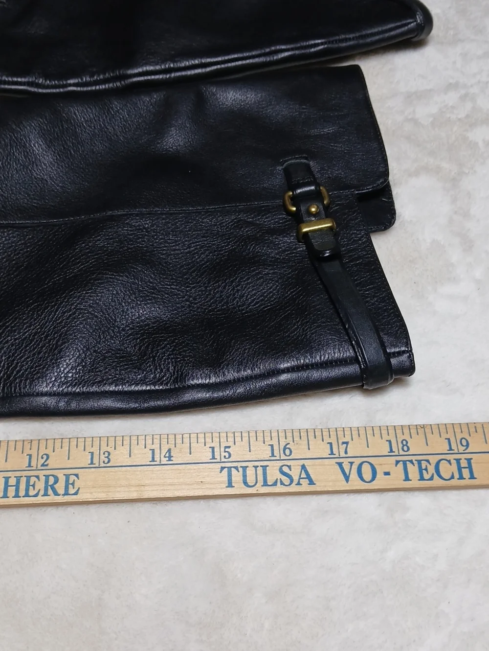Coach Adair Tall Wedge Black Leather Boots,  Buckles Details Size 10B